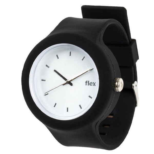 White On Black Flex Watch Face