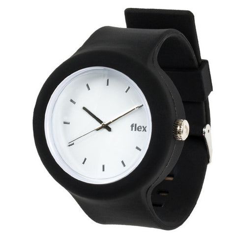 White On Black Flex Watch Face