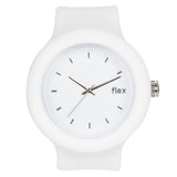 White On White Flex Watch Front