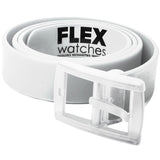 White Belt Flex Watches