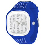 White On Blue Hieroglyphics Flex Watch Face